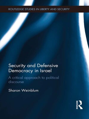 cover image of Security and Defensive Democracy in Israel